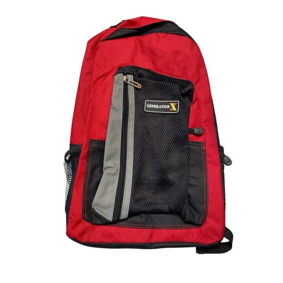 Overland Generation X Backpack Red New With Tags Travel School Hiking Laptop Bag - Picture 3 of 10